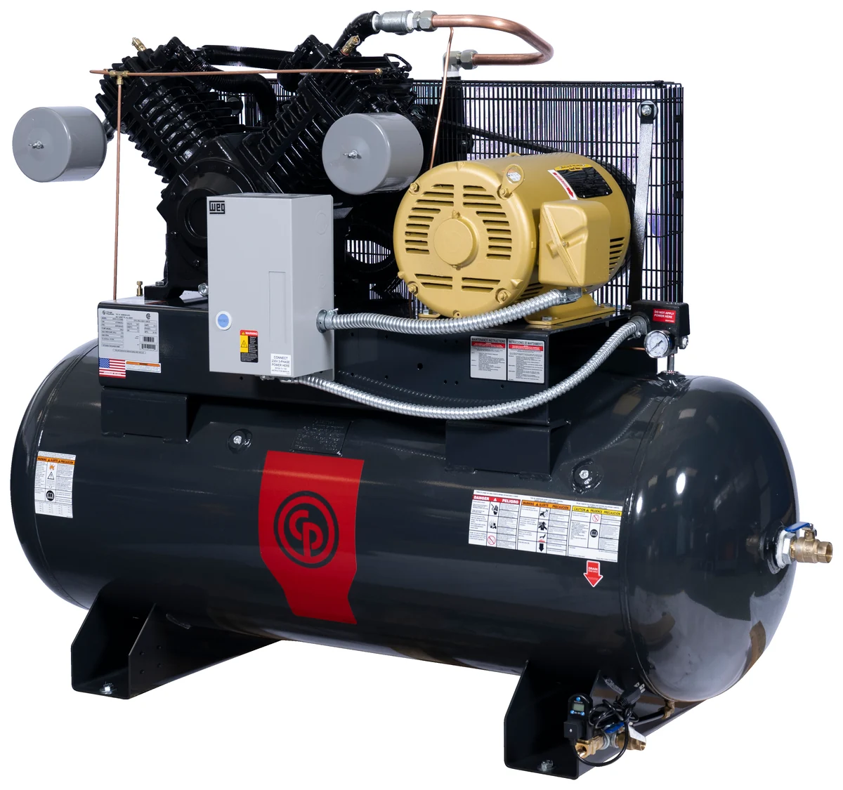 Chicago Pneumatic Industrial Plus horizontal reciprocating compressor package